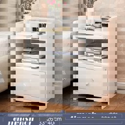 Show details for Bedside Cabinet Table Mini Modern Simple Storage Bedroom Bedside Desk Tables With 1 Drawer (White) Picture of Bedside Cabinet Table Mini Modern Simple Storage Bedroom Bedside Desk Tables With 1 Drawer (White)