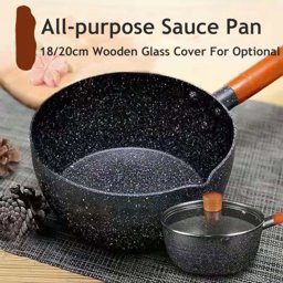 Picture of All-purpose Mafanite Non-stick Sauce Pan With Lid Multi-use Fried Boil Baby Food Milk Cooking Pot Noodle Cooker Suitable to any Stoves Kitchenware