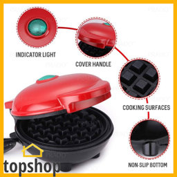 Show details for TOPSHOP Mini Electric Waffle Maker Non-Stick Pan Circular Bakeware Pancake Cookies Breakfast Machine Picture of TOPSHOP Mini Electric Waffle Maker Non-Stick Pan Circular Bakeware Pancake Cookies Breakfast Machine