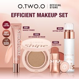 Show details for O.TWO.O Face Makeup Set Face Primer+ Air Cushion BB Cream+ Blush Stick+ Setting Spray Long Lasting All Day Set Cosmetics Picture of O.TWO.O Face Makeup Set Face Primer+ Air Cushion BB Cream+ Blush Stick+ Setting Spray Long Lasting All Day Set Cosmetics