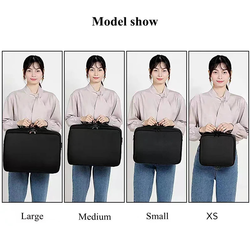 2023 New Professional Cosmetic Bag for Women High Quality Waterproof Oxford Large Capacity Travel Makeup Case for Makeup Artist