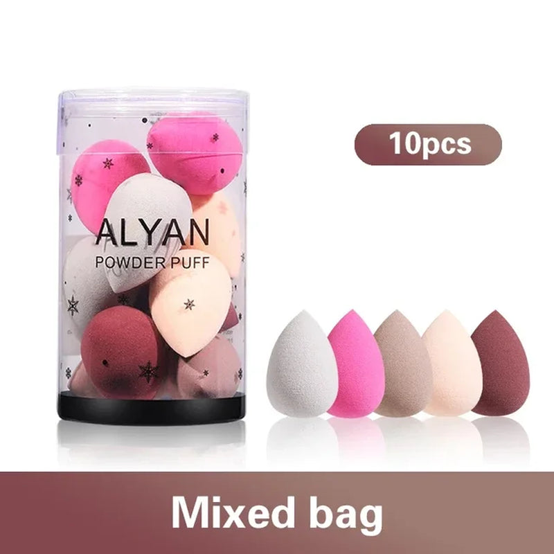 10Pcs Makeup Blender Cosmetic Puff Dry and Wet Sponge Mini Beauty Egg Cushion Foundation Powder Beauty Tool Make up Accessories