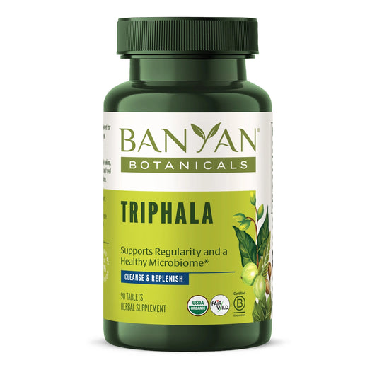 Triphala Tablets - Organic Triphala Supplement with Amla, Haritaki & Bibhitaki – for Daily Detoxifying, Cleansing, & Rejuvenating* – 90 Tablets – Non-Gmo Sustainably Sourced Vegan