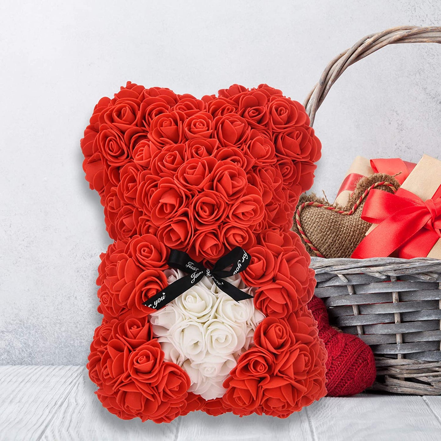 Mothers Day Rose Bear Mother'S Day Rose Teddy Bear Valentines Day Gifts for Her ,Mother Day Mom Gifts for Women Gifts for Birthday Anniversary Girlfriend Gifts for Mothers Day Mom Birthday Gifts (Red)