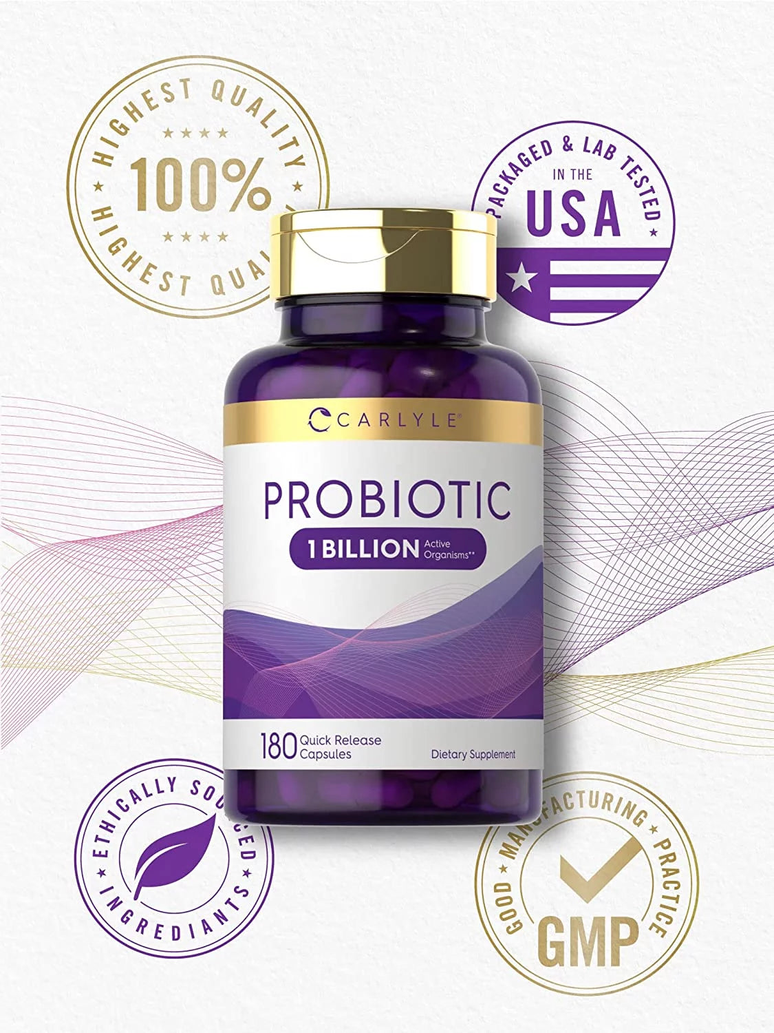 Probiotic for Women & Men'S Digestive Health | 1 Billion CFU|180 Capsules | by