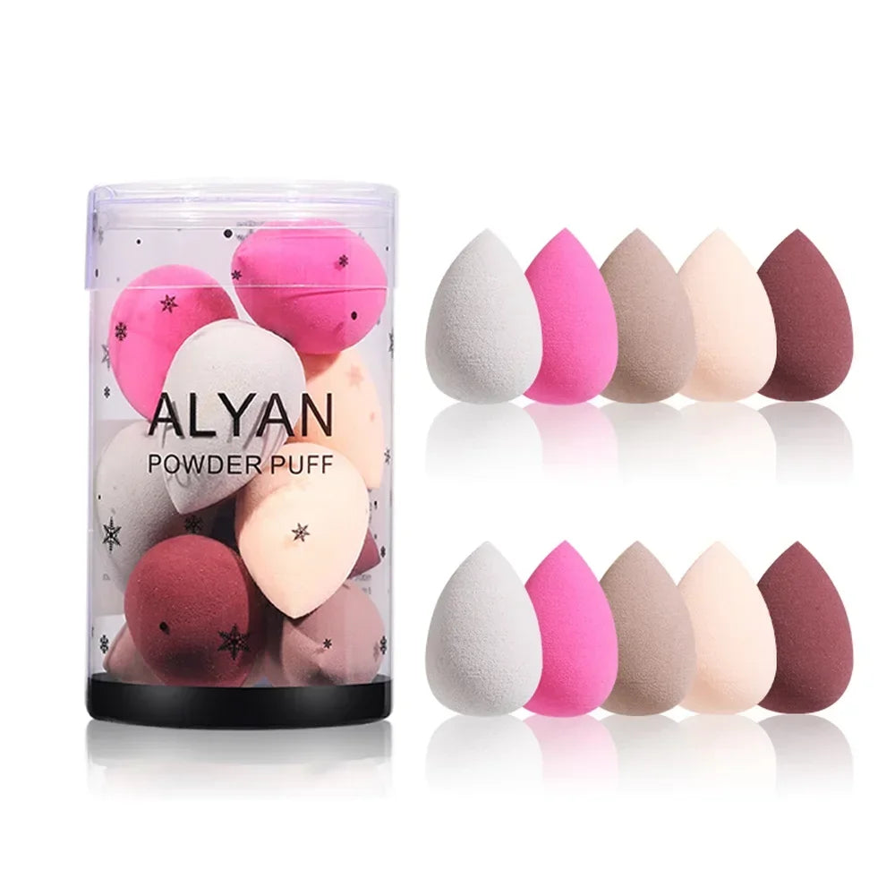 10Pcs Makeup Blender Cosmetic Puff Dry and Wet Sponge Mini Beauty Egg Cushion Foundation Powder Beauty Tool Make up Accessories