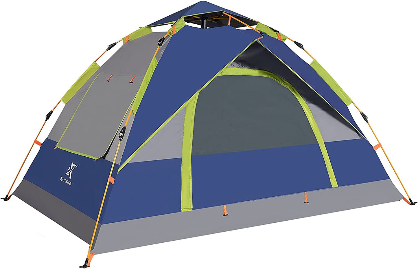 Instant Pop-Up Camping Tent, 2/4/6 Person Tent, Family Tents for Camping, Water Resistance, Lightweight,Durable 190T Polyester Fabric, Durable Fiberglass Poles, Includes Tent Stakes