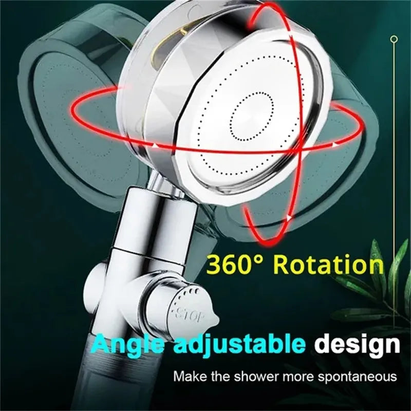 Shower Head High Pressure Water Saving Shower Pommeau De Douche One-Key Stop Water Massage Shower Head for Bathroom Accessories