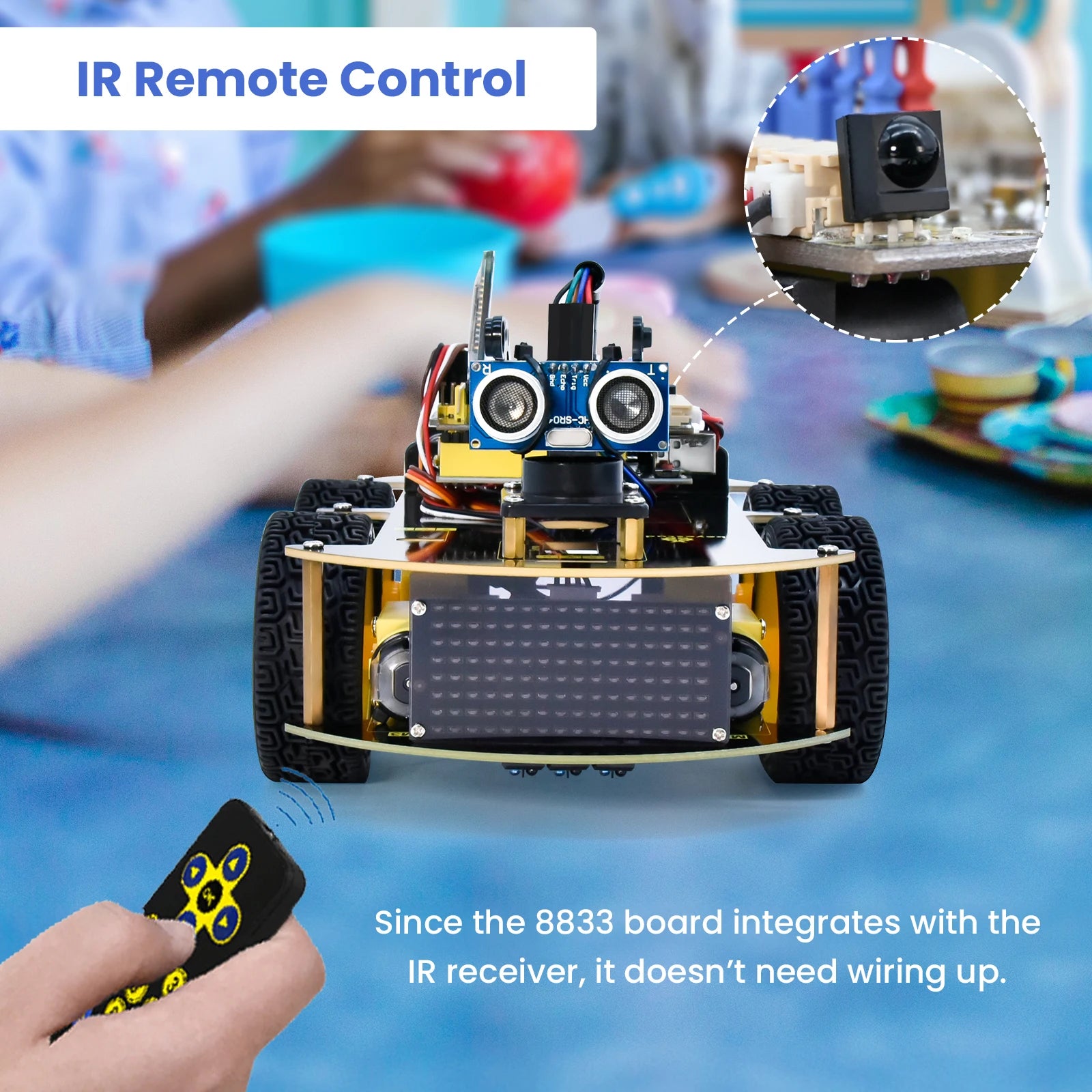 4WD Multi BT Robot Car Kit V2.0 W/LED Display for Arduino Robot Kit DIY Electronic Kit/Programming Car Kit Kids Toys