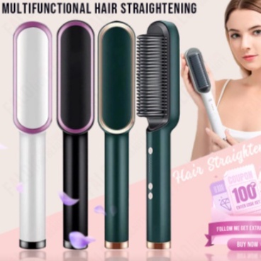 SL 2in1 Hair Straightener Comb Negative Ion Anti-Scalding Hair Comb Hair Iron Hair Straightener的图片