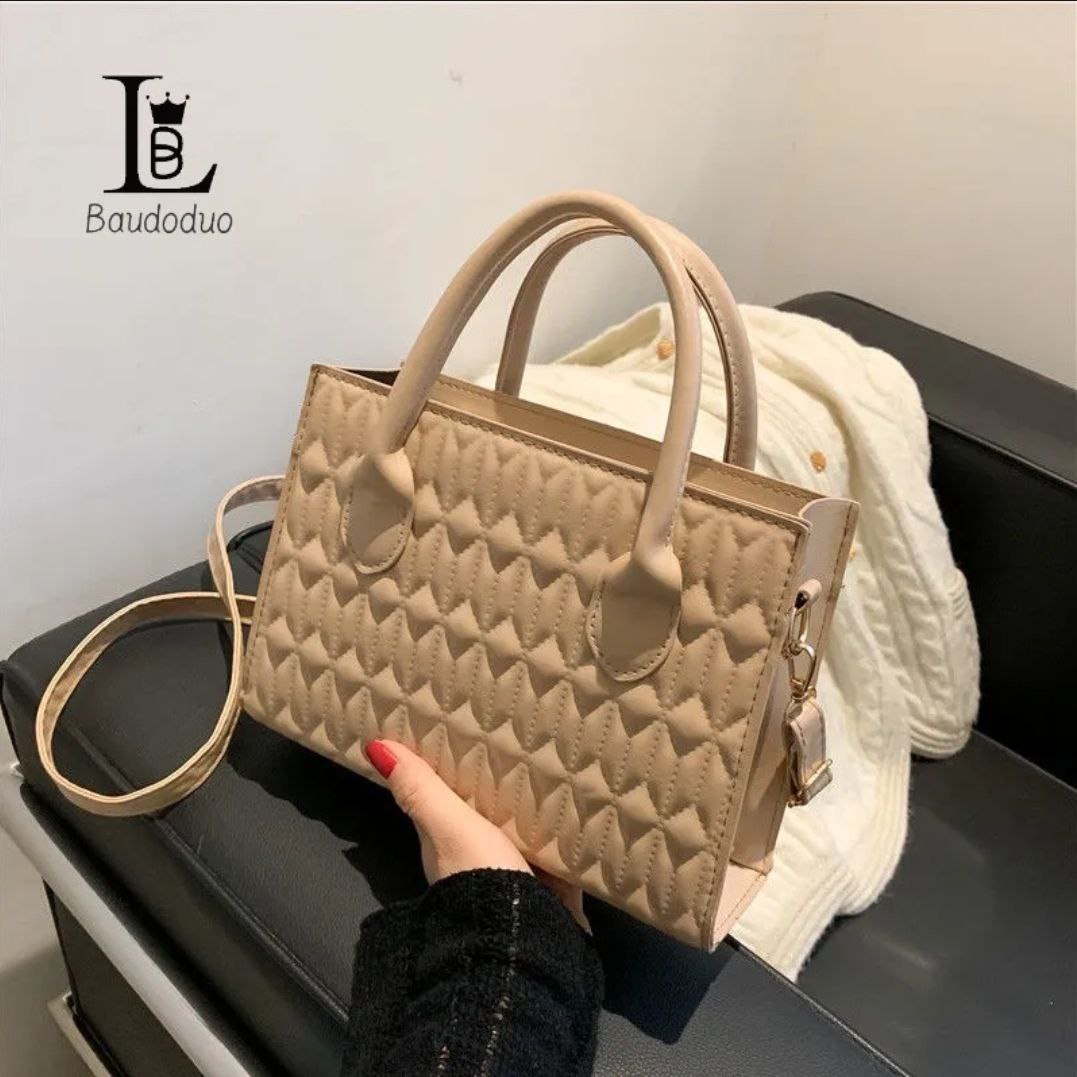 Senior sense diamond check crossbody bag female 2023 texture shoulder handbag fashion Tote bag的图片